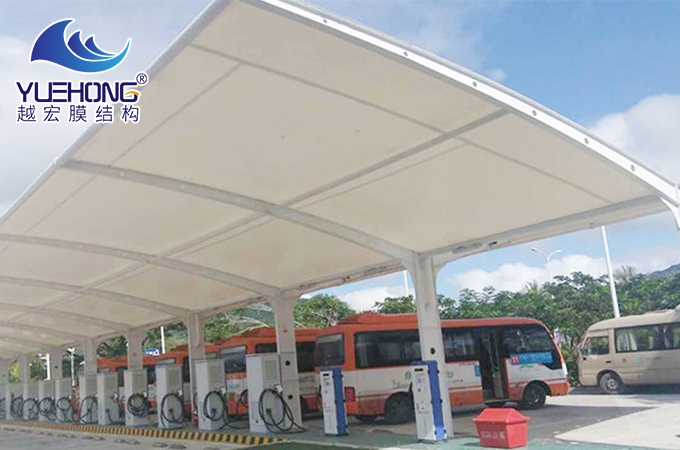 膜结构充电桩棚