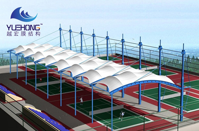 网球场膜结构顶棚